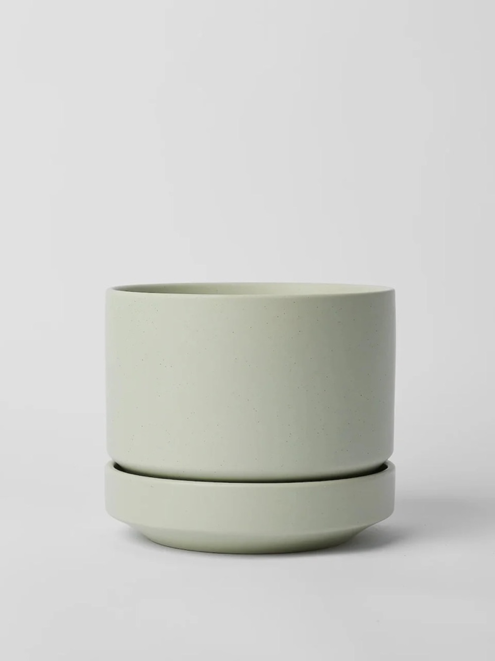 NEW Revival Ceramics by LBE Design Round Two Planter 6” Mint Ceramic with Saucer
